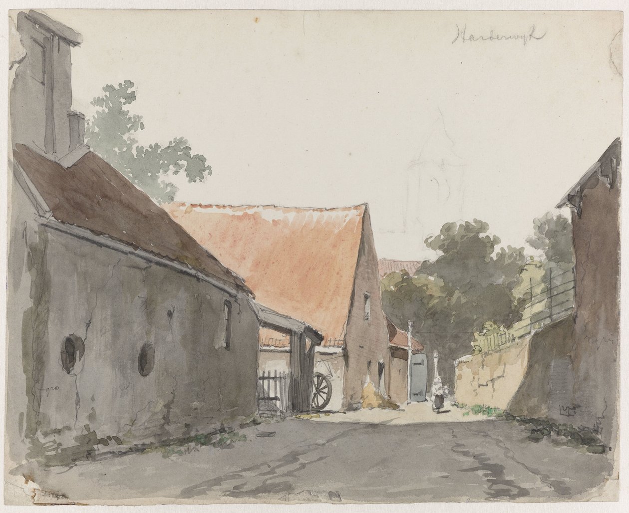 Widok ulicy w Harderwijk Harderwijk (tytuł na obiekcie) autorstwa Adrianus Eversen