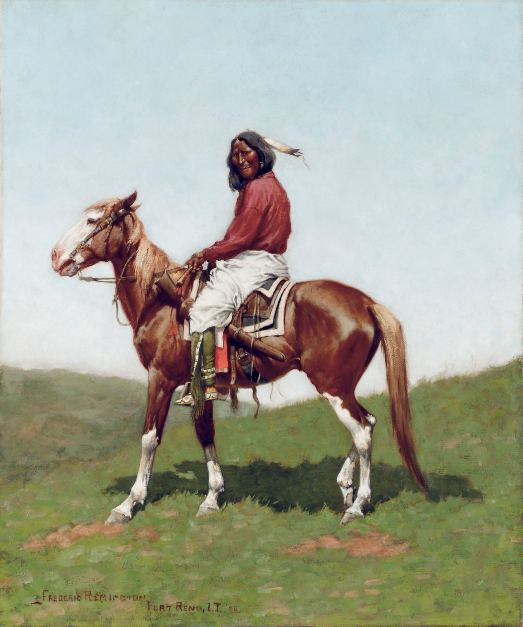 Comanche Brave, Fort Reno, Terytorium Indyjskie autorstwa Frederic Remington