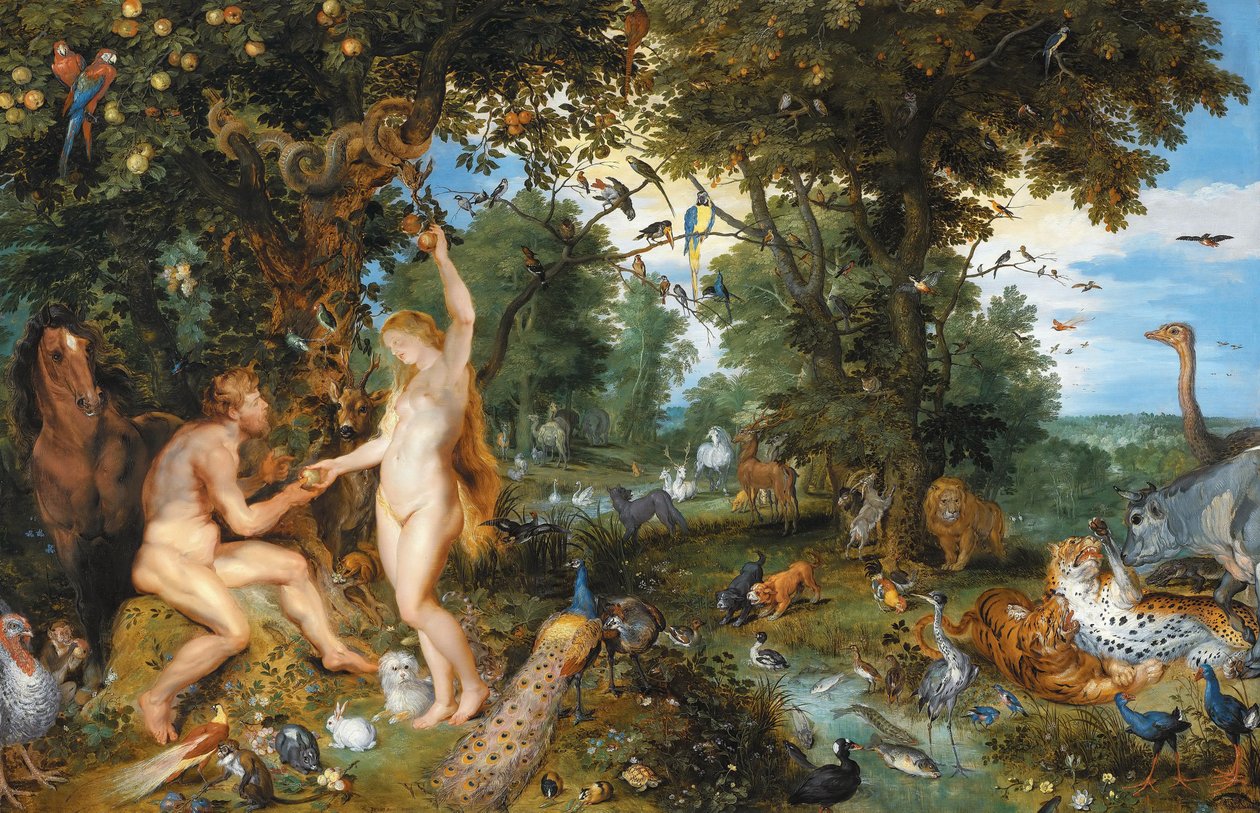 Ziemski raj po upadku Adama i Ewy autorstwa Peter Paul Rubens