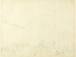 Studium dla więzienia Fleet, z Mikrokosmosu Londynu autorstwa Augustus Charles Pugin