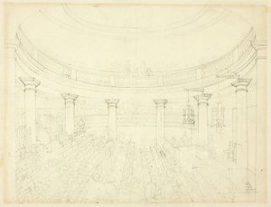 Studia dla Surrey Institution z Microcosm of London autorstwa Augustus Charles Pugin