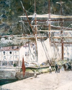 „„ Widok portu w San Sebastian (San Sebastian, San Sebastian) w Hiszpanii ”” Obraz Dario de Regoyos (1875-1913) San Sebastian. Muzeum Miejskie San Telmo