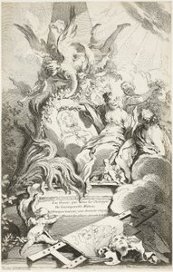 Gracje na nagrobku Watteau autorstwa François Boucher