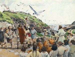 Zamek Tintagel Legendarne miejsce narodzin króla Artura, Kornwalia, średniowiecze, 1994.