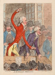 Spotkanie Hackney, wyd. 1796 (grawerowanie ręcznie kolorowane)