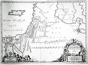 Mapa podróży Abrahama, Izaaka i Jakuba, 1652 r.