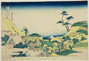 No cóż, Meguro (Shimo Meguro), z serii „Ti rty Mr. x Vie ws Of Mount Fuji (Fugaku Usaju Rokukatsu)” autorstwa Katsushika Hokusai