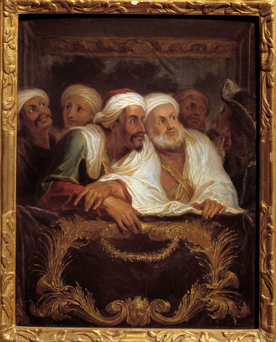 Ambasador Maroka Mohamed Temin na pokazie w loży włoskiej komedii w Paryżu w lutym 1682 r. Obraz Antoine