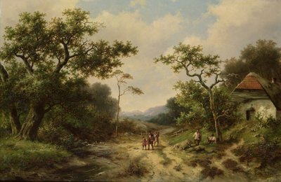 Krajobraz wiejski, XIX w. autorstwa Barend Cornelis Koekkoek