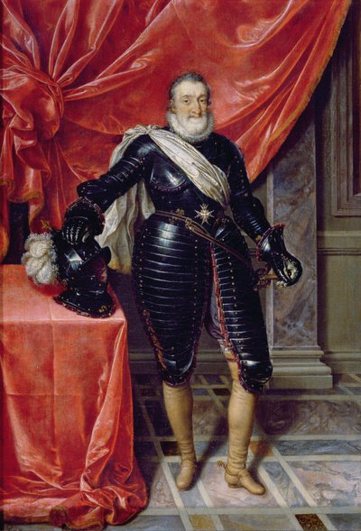 Henryk IV, król Francji, w zbroi, ok. 1610 autorstwa Frans Pourbus the Younger