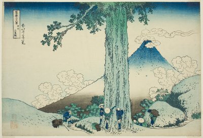 Mishima Pass Inkai Project (Koshu Mishima Goe), z serii „Tirty-shi x Ws of Fuji (Fugaku Sanjuro) świętują)” autorstwa Katsushika Hokusai