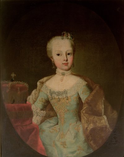 Arcyksiężna Maria Josepha Habsburg-Lothringen (1751-67), dwunaste dziecko cesarzowej Marii Teresy z Austrii (1717-80) i cesarza Franciszka I (1708-65) autorstwa Martin II Mytens or Meytens