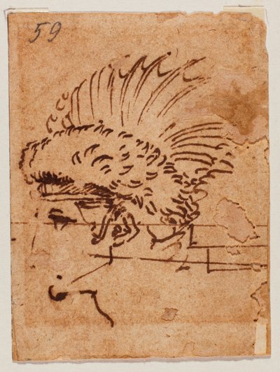 Głowa z grzebieniem autorstwa Michelangelo Buonarroti