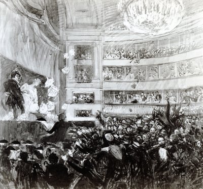 Bitwa pod Hernani w Comedie Francaise 25 lutego 1830, 1909 autorstwa Paul Albert Besnard
