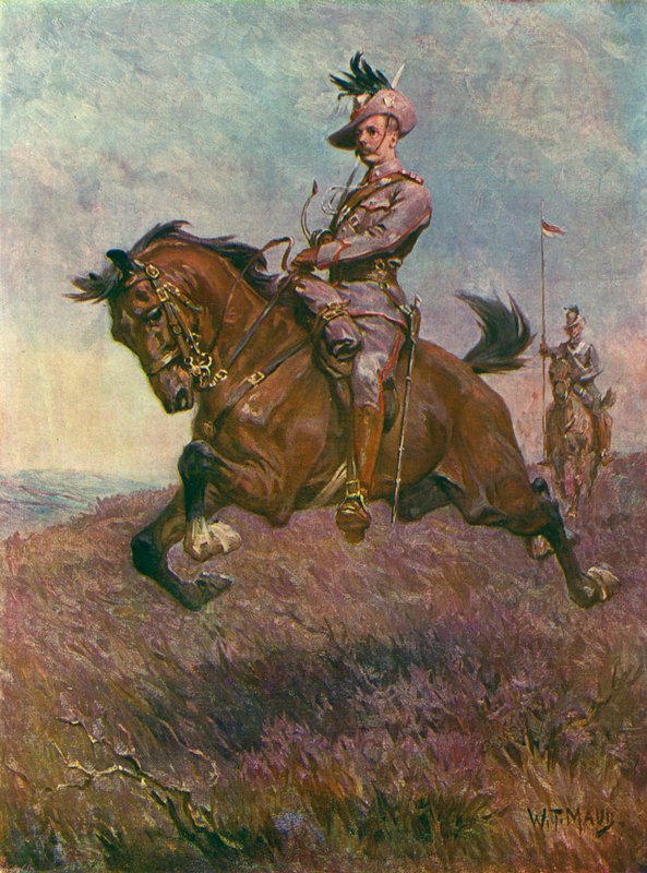Oficer i żołnierz ułanów z Nowej Południowej Walii, wojna burska, RPA autorstwa William T. Maud
